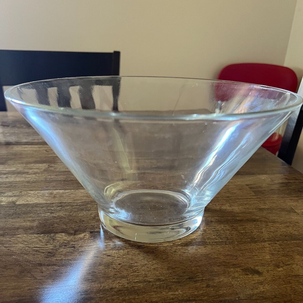 Vintage Clear Glass 11" Bowl